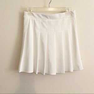 White Exercise Tennis Skirt M